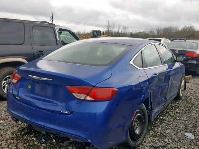 1C3CCCAB0FN760029 - 2015 CHRYSLER 200 LIMITE BLUE photo 4