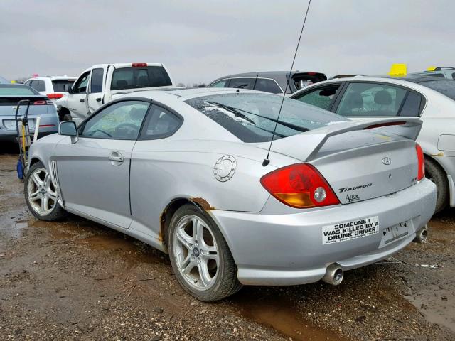 KMHHN65F74U152453 - 2004 HYUNDAI TIBURON GT SILVER photo 3