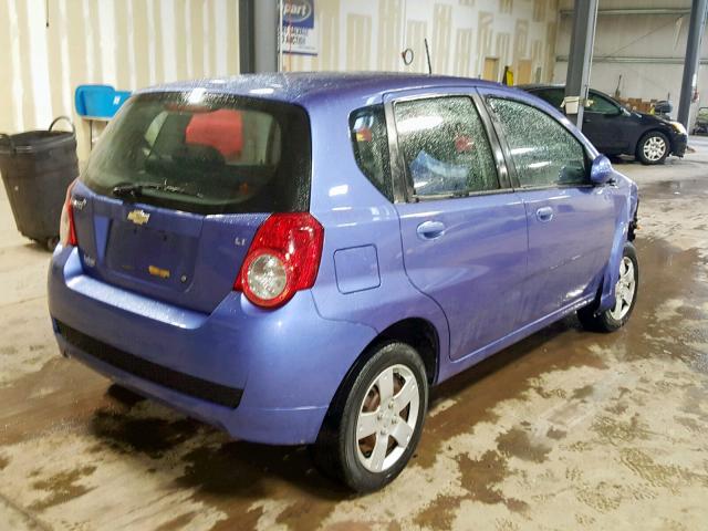 KL1TD66E29B381169 - 2009 CHEVROLET AVEO LS BLUE photo 4
