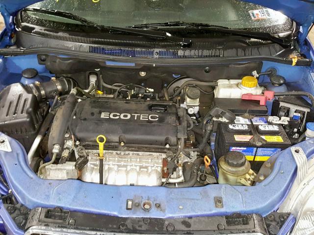 KL1TD66E29B381169 - 2009 CHEVROLET AVEO LS BLUE photo 7