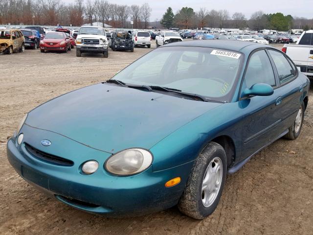 1FALP52U6VA110984 - 1997 FORD TAURUS GL GREEN photo 2