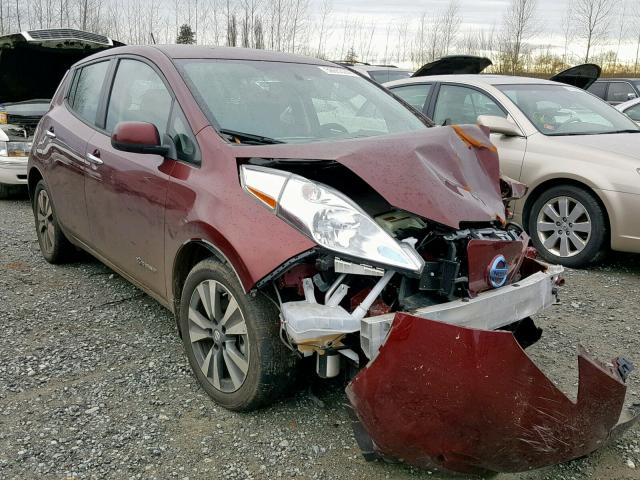 1N4BZ0CP2GC305330 - 2016 NISSAN LEAF SV RED photo 1