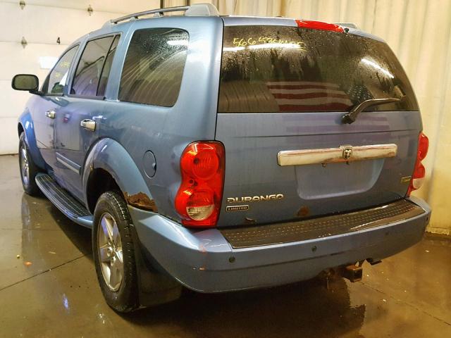 1D8HB58P67F585106 - 2007 DODGE DURANGO LI BLUE photo 3