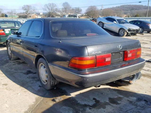 JT8UF11E4P0147589 - 1993 LEXUS LS 400 BLACK photo 3