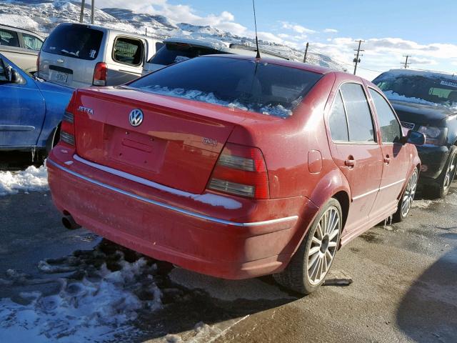 3VWSE69M64M107315 - 2004 VOLKSWAGEN JETTA GLS RED photo 4