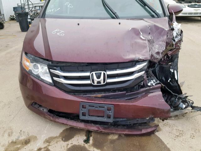 5FNRL5H63FB044458 - 2015 HONDA ODYSSEY EX MAROON photo 7