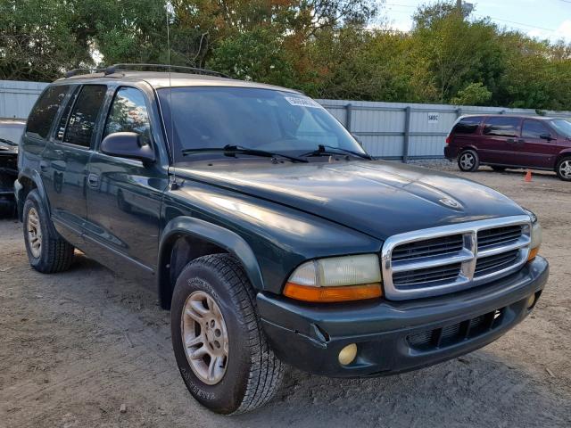 1B4HR48N02F106008 - 2002 DODGE DURANGO SL GREEN photo 1