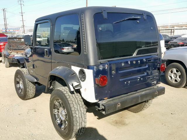 1J4FY19S3VP471033 - 1997 JEEP WRANGLER / BLUE photo 3