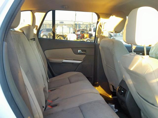 2FMDK3JC3EBA05328 - 2014 FORD EDGE SEL WHITE photo 6