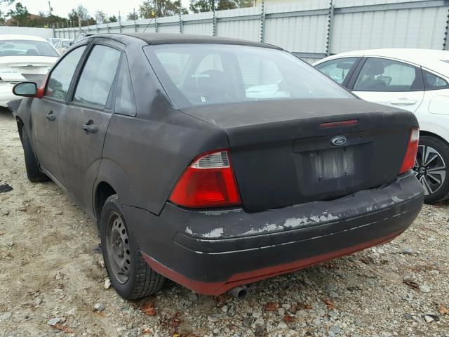 1FAFP34N97W140011 - 2007 FORD FOCUS ZX4 BLACK photo 3