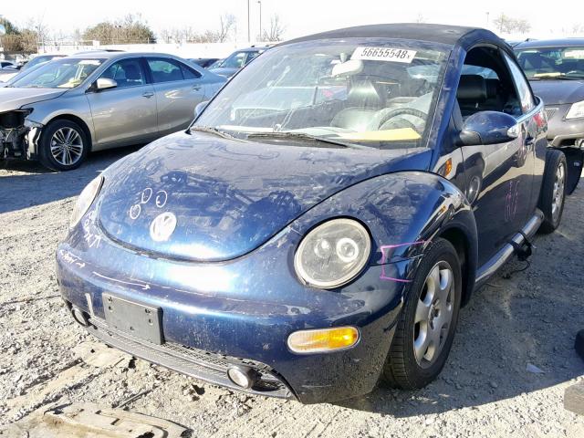 3VWCK21Y93M305177 - 2003 VOLKSWAGEN NEW BEETLE Mavi foto 2