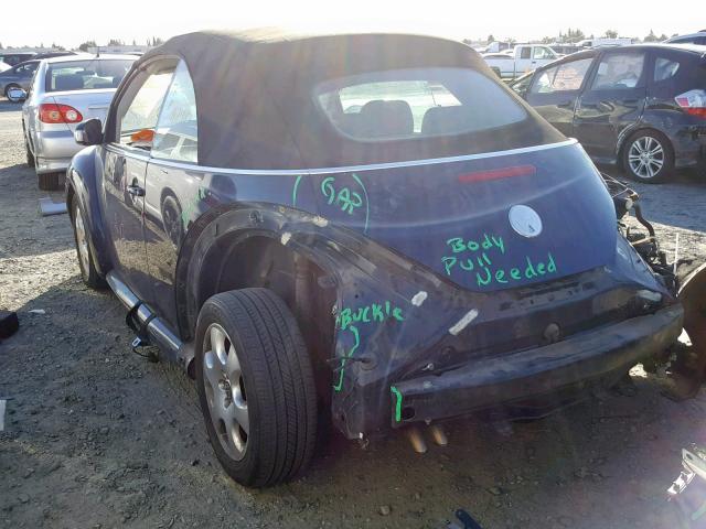3VWCK21Y93M305177 - 2003 VOLKSWAGEN NEW BEETLE Mavi foto 3