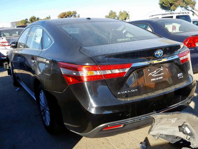 4T1BD1EB9FU043150 - 2015 TOYOTA AVALON HYB BLACK photo 3