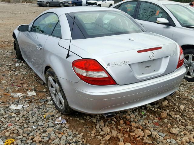 WDBWK54F97F140909 - 2007 MERCEDES-BENZ SLK 280 SILVER photo 3