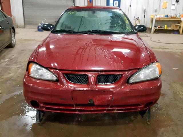 1G2NF52E04M661119 - 2004 PONTIAC GRAND AM S MAROON photo 9