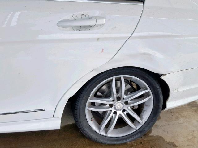 WDDGF4HB1EA944536 - 2014 MERCEDES-BENZ C 250 WHITE photo 9