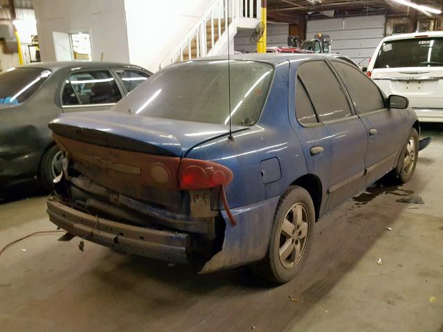 1G1JF52F237127094 - 2003 CHEVROLET CAVALIER L BLUE photo 4