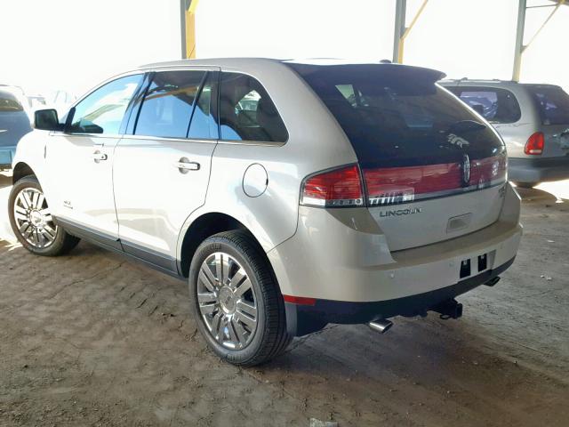 2LMDU88C49BJ10483 - 2009 LINCOLN MKX WHITE photo 3