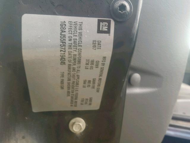 1G8AJ55F57Z194245 - 2007 SATURN ION LEVEL BLUE photo 10