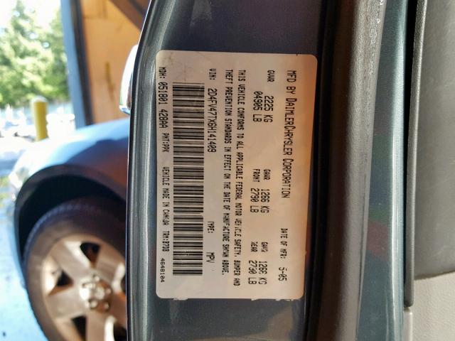 2D4FV47TX6H141409 - 2006 DODGE MAGNUM SE BLUE photo 10