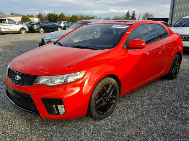 KNAFW6A38C5499400 - 2012 KIA FORTE SX RED photo 2