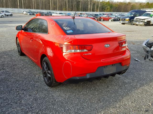 KNAFW6A38C5499400 - 2012 KIA FORTE SX RED photo 3