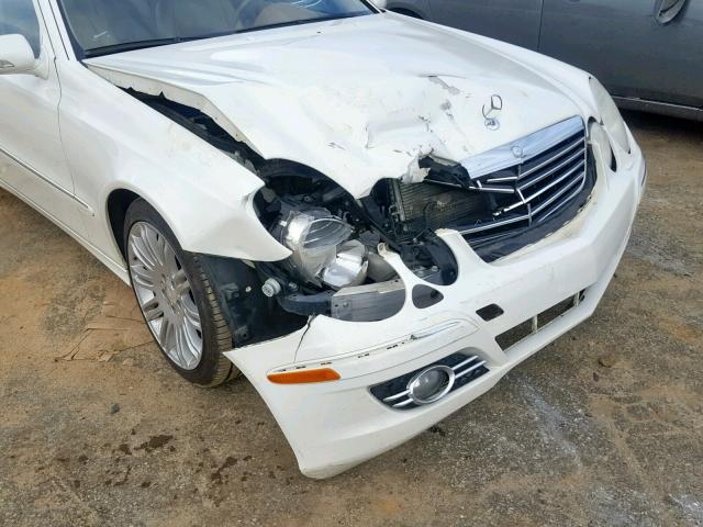 WDBUF56X18B351290 - 2008 MERCEDES-BENZ E 350 WHITE photo 9