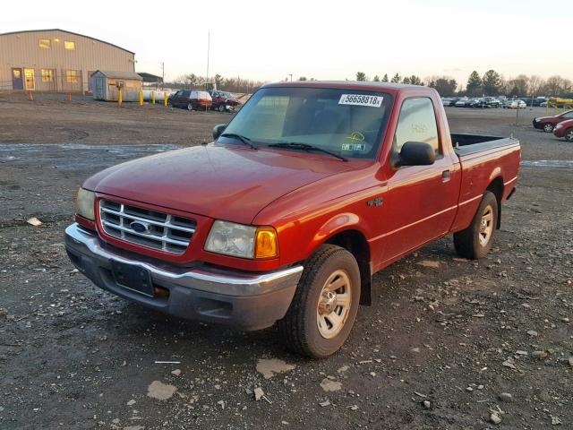 1FTYR10U42TA73987 - 2002 FORD RANGER RED photo 2