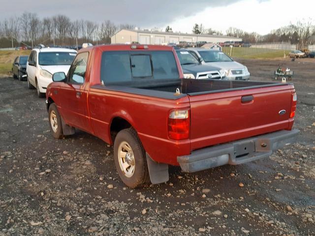 1FTYR10U42TA73987 - 2002 FORD RANGER RED photo 3