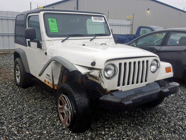 1J4F449S84P763272 - 2004 JEEP WRANGLER / WHITE photo 1