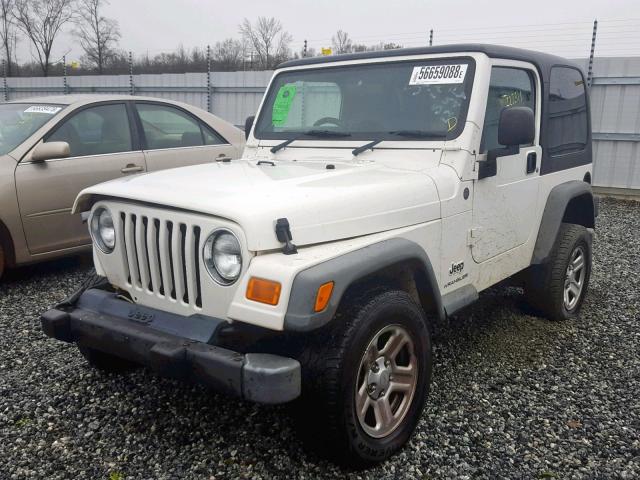 1J4F449S84P763272 - 2004 JEEP WRANGLER / WHITE photo 2