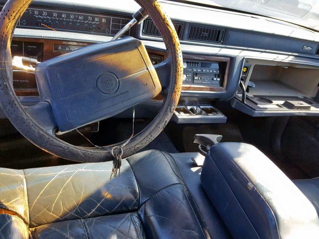 1G6CD53B8M4338744 - 1991 CADILLAC DEVILLE BLUE photo 9