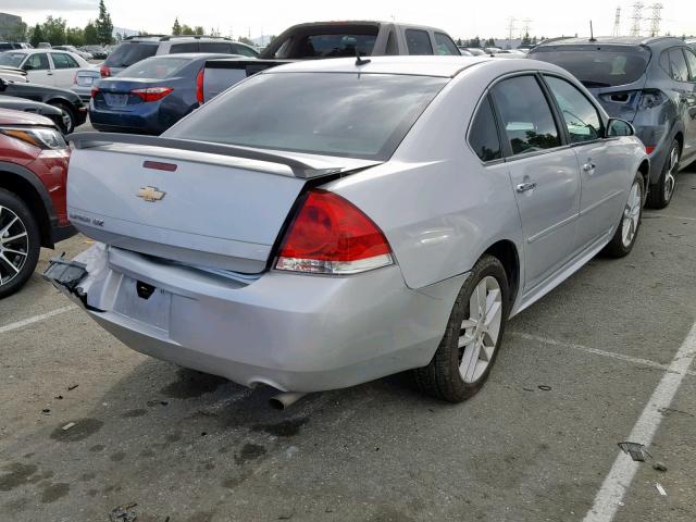 2G1WC5E3XD1209394 - 2013 CHEVROLET IMPALA LTZ SILVER photo 4