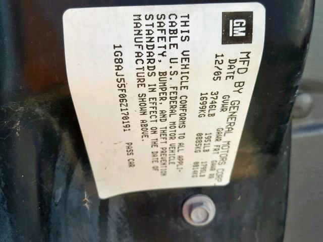 1G8AJ55F06Z170191 - 2006 SATURN ION LEVEL RED photo 10