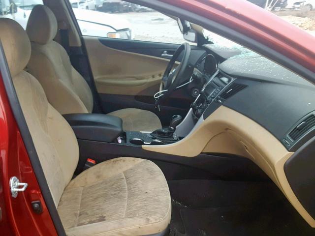 5NPEB4AC7DH573597 - 2013 HYUNDAI SONATA GLS RED photo 5