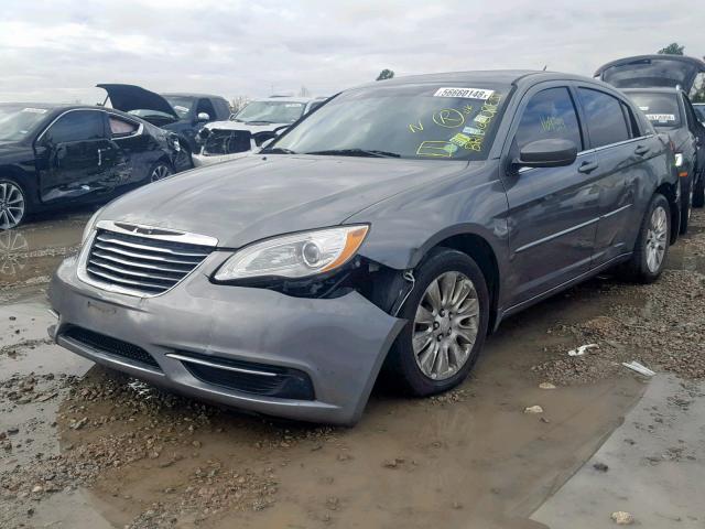 1C3CCBAB7CN222403 - 2012 CHRYSLER 200 LX GRAY photo 2