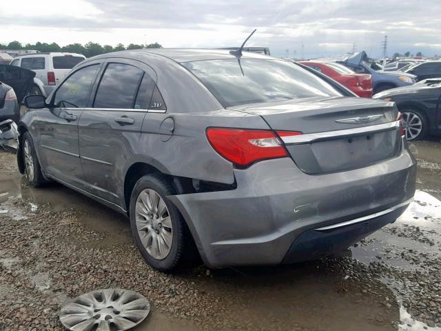 1C3CCBAB7CN222403 - 2012 CHRYSLER 200 LX GRAY photo 3