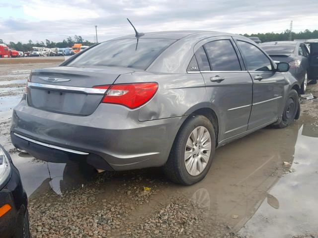 1C3CCBAB7CN222403 - 2012 CHRYSLER 200 LX GRAY photo 4