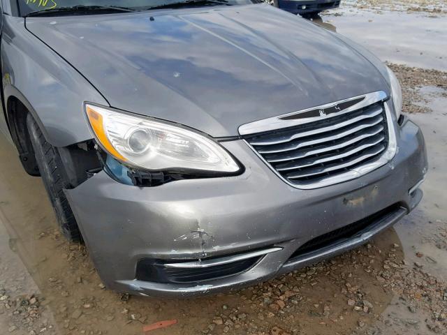 1C3CCBAB7CN222403 - 2012 CHRYSLER 200 LX GRAY photo 9