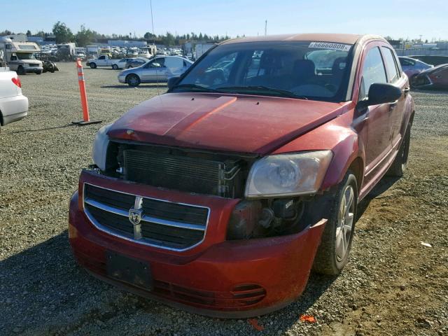 1B3HB48B37D519560 - 2007 DODGE CALIBER SX RED photo 2