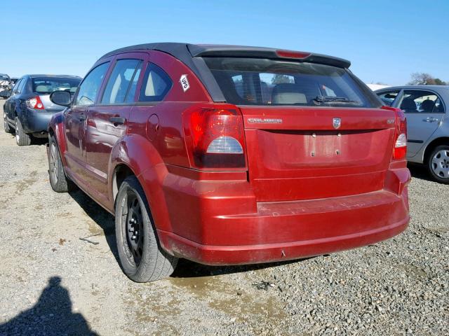 1B3HB48B37D519560 - 2007 DODGE CALIBER SX RED photo 3