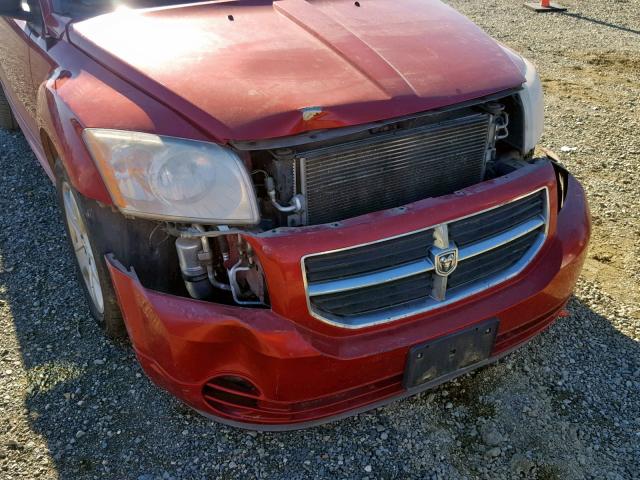 1B3HB48B37D519560 - 2007 DODGE CALIBER SX RED photo 9