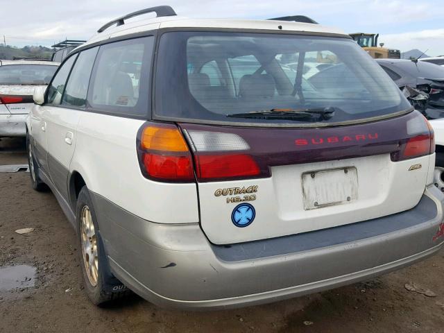 4S3BH806727664178 - 2002 SUBARU LEGACY OUT WHITE photo 3