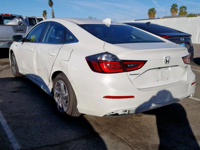 19XZE4F16KE005990 - 2019 HONDA INSIGHT LX WHITE photo 3