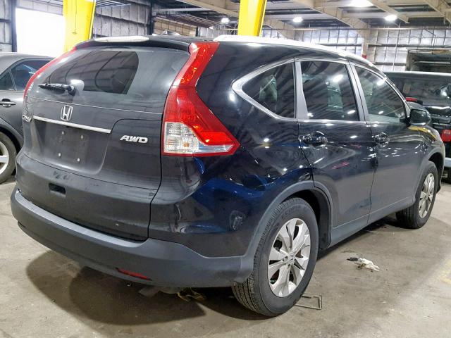 2HKRM4H76DH638847 - 2013 HONDA CR-V EXL BLACK photo 4