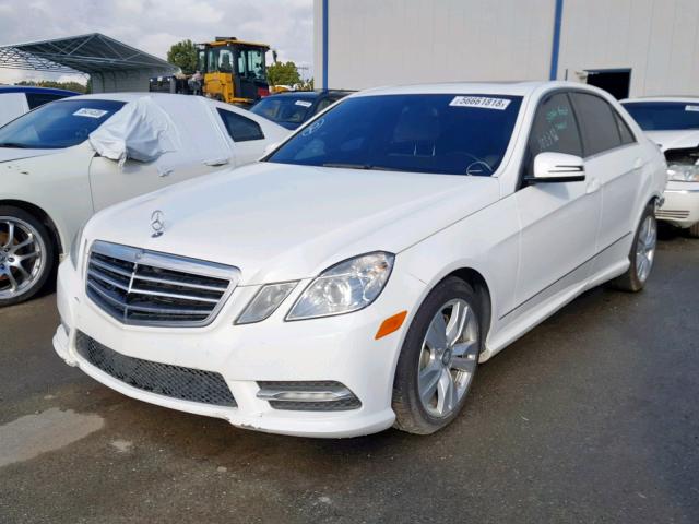 WDDHF2EB8DA701494 - 2013 MERCEDES-BENZ E 350 BLUE WHITE photo 2