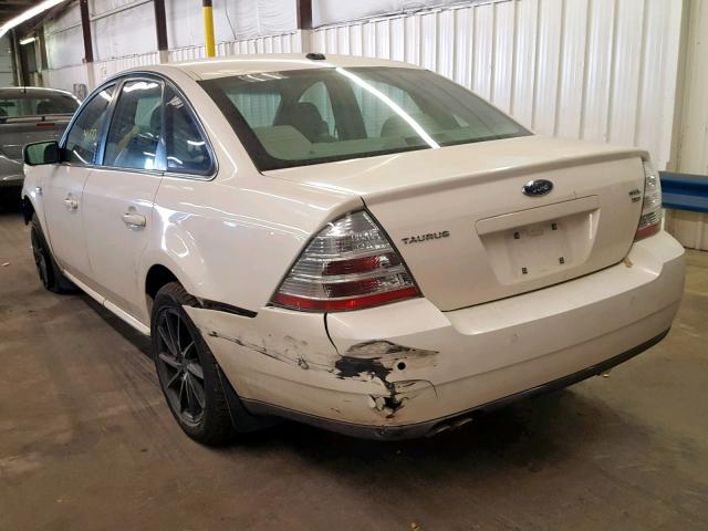 1FAHP27W99G112438 - 2009 FORD TAURUS SEL WHITE photo 3