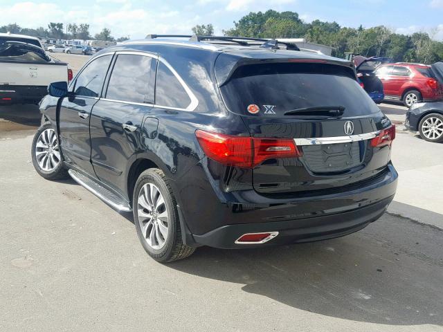 5FRYD3H47EB009639 - 2014 ACURA MDX TECHNO BLACK photo 3