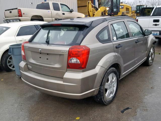 1B3HB48B68D573324 - 2008 DODGE CALIBER SX BROWN photo 4