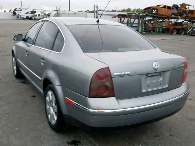 WVWAE63B55E013259 - 2005 VOLKSWAGEN PASSAT GLS GRAY photo 3